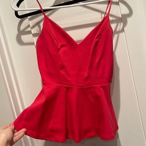 Pink peplum top
